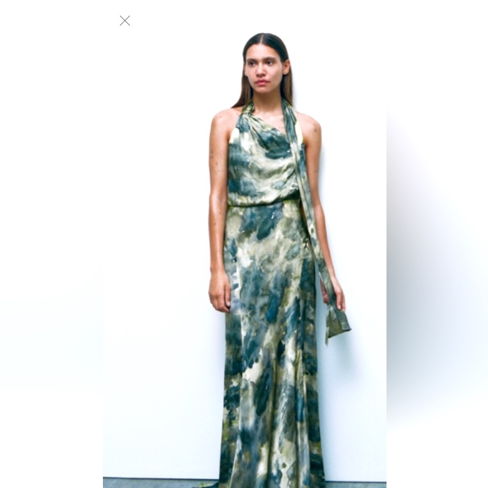 Zara dress with asymmetric neckline.